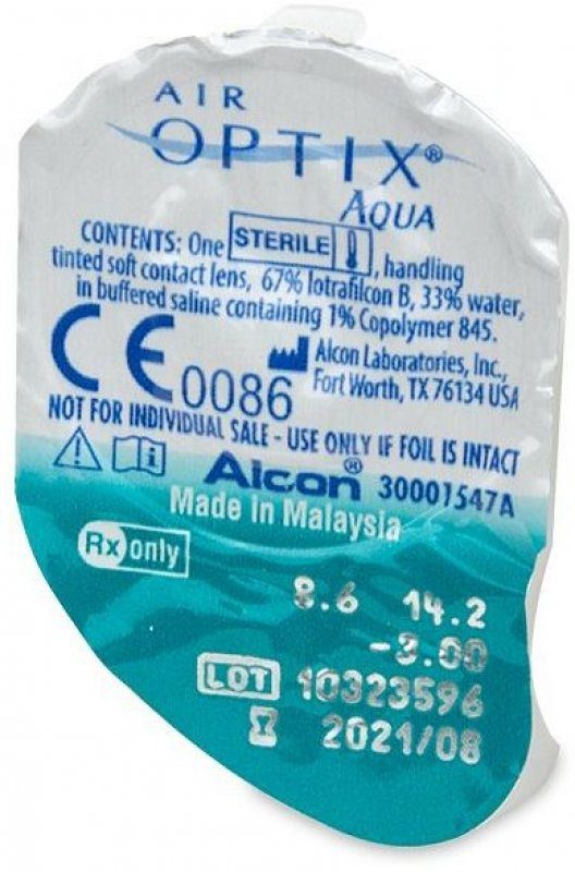 Zkoumání Alcon Air Optix Aqua 6 čoček