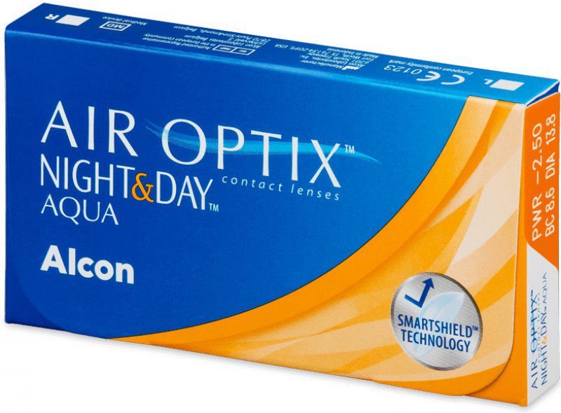 Zkoumání Alcon Air Optix Night & Day Aqua 6 čoček
