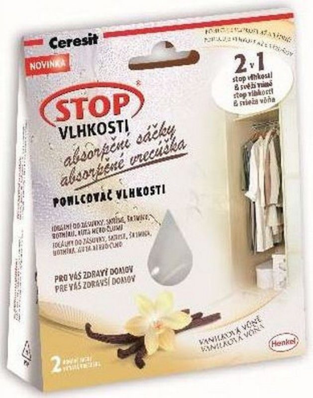 Ostestováno: Ceresit Stop vlhkosti Absorpční sáčky 2 x 50 g vanilka