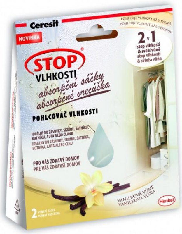 Poznámky k Ceresit Stop vlhkosti Absorpční sáčky 2 x 50 g vanilka
