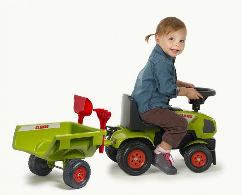 Shrnutí: Falk 1012C Baby Claas Axos s vlečkou