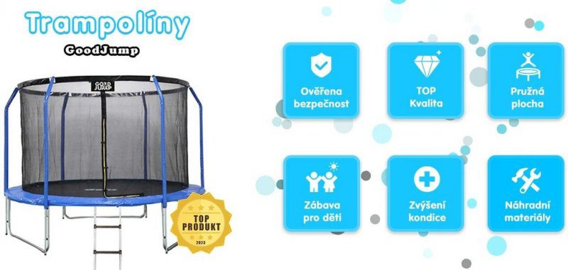 Průzkum GoodJump 3UPVC 305 cm + ochranná síť + žebřík - Inside