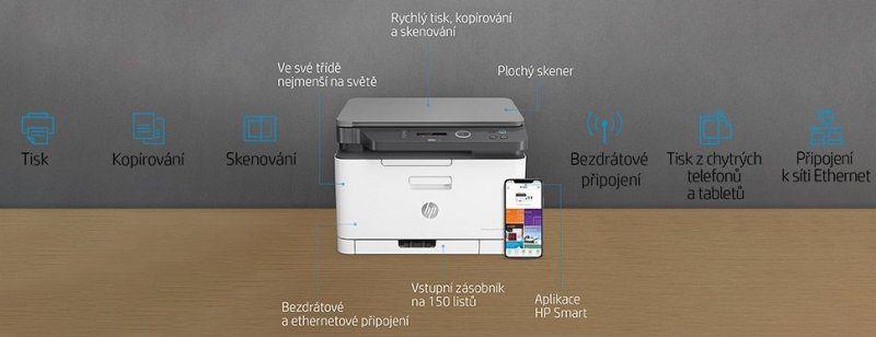 Shrnutí: HP Color Laser 178nw 4ZB96A