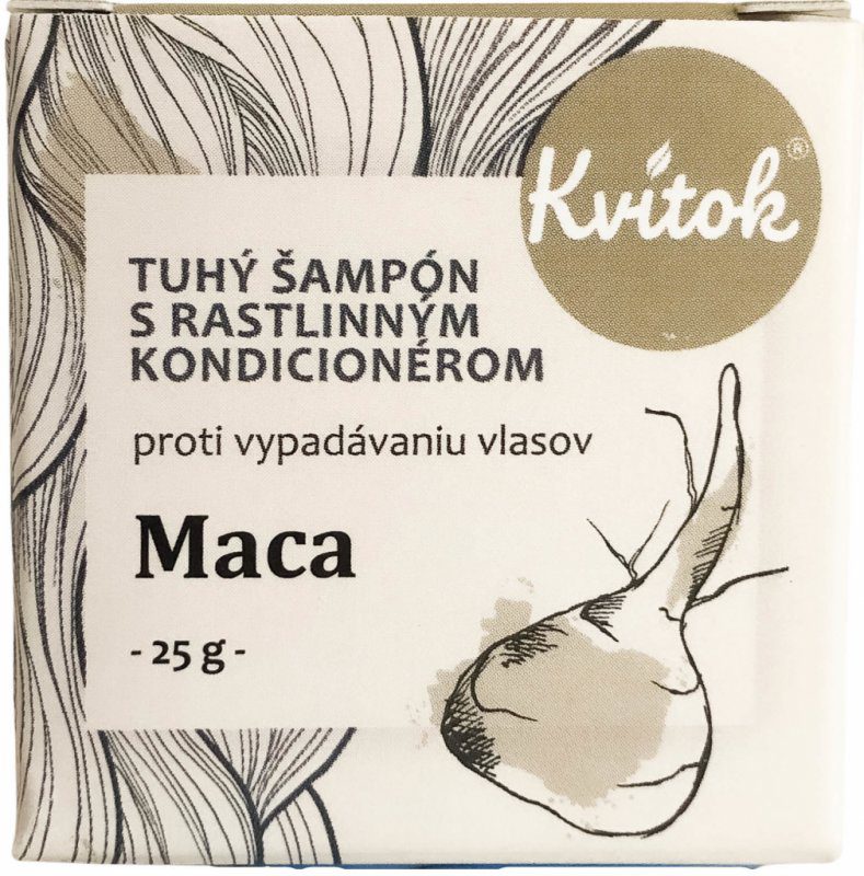 Úvaha o Kvítok tuhý šampon proti vypadávání vlasů Maca 25 g