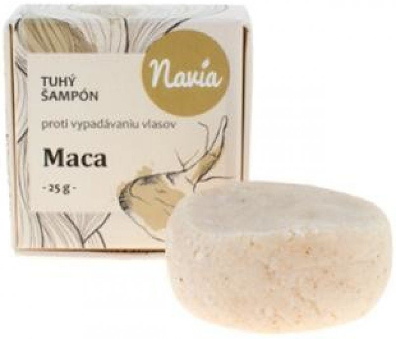 Pohled na Kvítok tuhý šampon proti vypadávání vlasů Maca 25 g