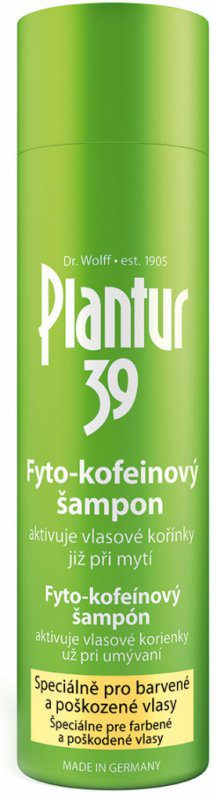 Plantur 39 kofeinový šampon pro barvené a poškozené vlasy 250 ml
