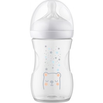Avent Philips láhev Natural Response s ventilem AirFree medvěd 260 ml bílá