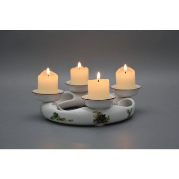 Bohemia Porcelán 1987 Svícen adventní Myslivci HL