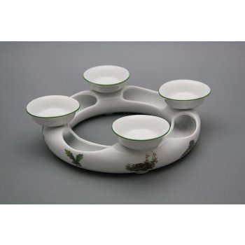 Bohemia Porcelán 1987 Svícen adventní Myslivci ZL