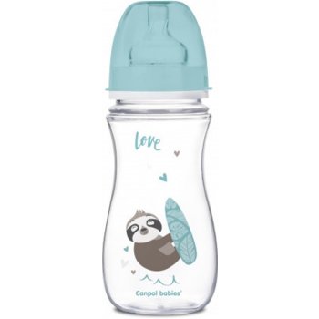 Canpol babies láhev se širokým hrdlem Exotic Animals 35/222_BLU 300 ml