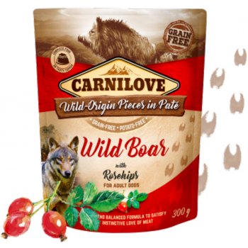 Carnilove Dog Pouch Paté Wild Boar with Rosehips 300 g