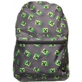 CurePink batoh Minecraft Creeper šedá polyester