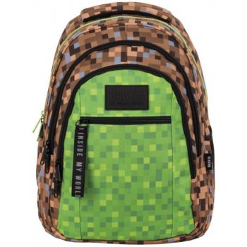 Derform batoh Minecraft Pixels ergonomický 42 cm zelená