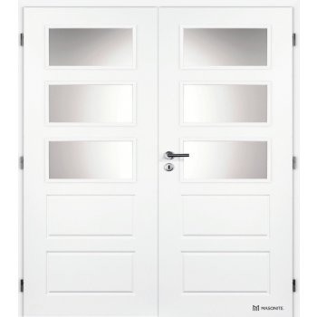 Doornite hladké bílé OREGON sklo dvoukřídlé 165 cm