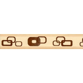 E-shop24 2349 Bordura na zeď samolepicí Čtverečky hnědé - šířka 3 cm x délka 5 m