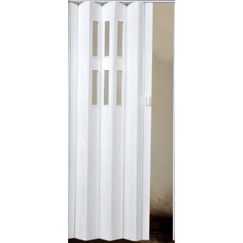 ERKADO Shrnovací dveře PIONEER GLASS Bílý dub 71,4 x 202 cm