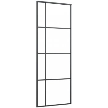 Greatstore ESG sklo a hliník 76 x 205 cm černé