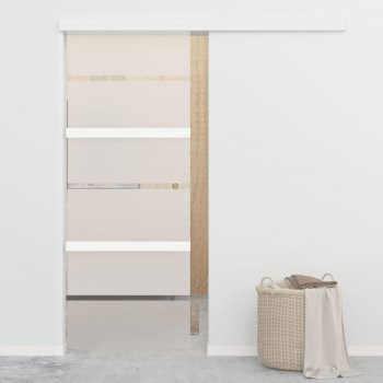 Greatstore ESG sklo a hliník 76 x 205 cm stříbrné