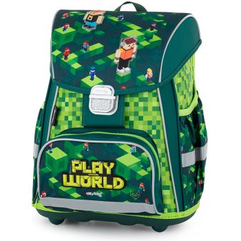 Karton P+P batoh Premium Playworld Minecraft zelená