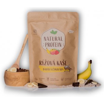Natural Protein Proteinová rýžová kaše jahoda a bílá čokoláda 480g