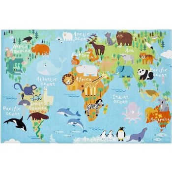 Obsession Torino kids 233 WORLD MAP modrá
