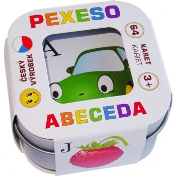 Pexeso Abeceda 64 karet v plechové krabičce