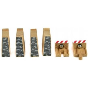 Rozšířený set kolejí zarážky s magnetem bloky