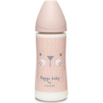 Suavinex premium láhev na kaši Hygge králík růžová 360ml