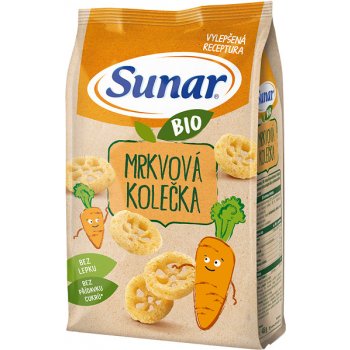 Sunar BIO dětské křupky mrkvová kolečka 45 g