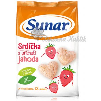 SUNÁREK Dětský snack jablkové kroužky 50 g