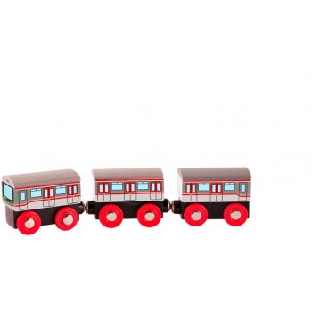 Woody Vláček metro set 3 vagonky