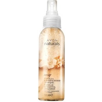 Avon Naturals tělový sprej s vanilkou a santalovým dřevem 100 ml