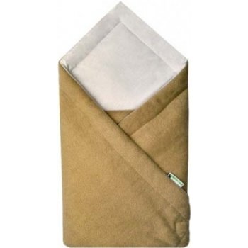 Babyrenka zavinovačka Fleece úplet béžová bílá