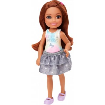 Barbie Club Chelsea Mini Girl Brunette Doll I Believe In Unicorns