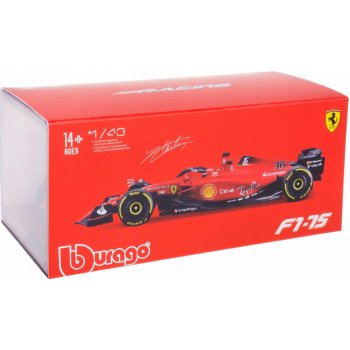 Bburago Formule F1 Ferrari Scuderia F1 75 2022 nr.16 Charles Leclerc with driver 1:43