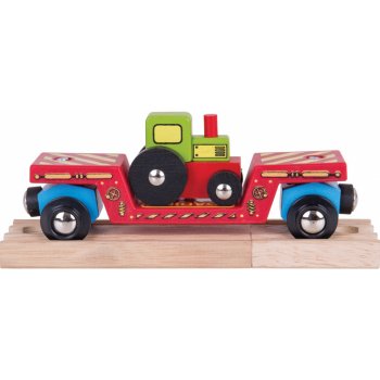 Bigjigs Rail Vagon s traktorem 2 koleje