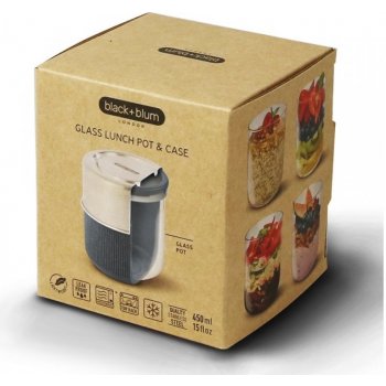 Black+Blum lunch box GlassPot 450ml tmavý