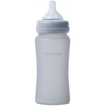 Bo Jungle skleněná láhev s úchyty B Thermo Grey 240ml