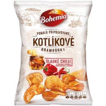 Bohemia Kotlíkové brambůrky sladké chilli a červená paprika 120g