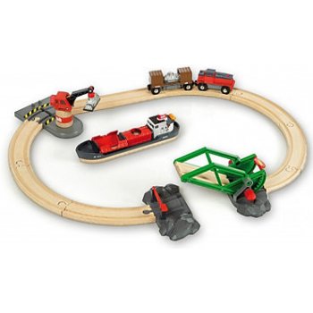 Brio Přístaviště s nákladní lodí a kolejemi H015766