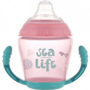 Canpol babies nevylévací hrníček se silikonovým ventilem sea life 56/501 grey 230 ml