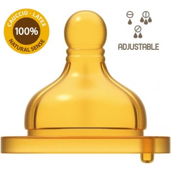 Chicco dudlík na láhev Original Touch latex variabilní 2 ks V001516