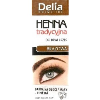 Delia Henna prášková barva na obočí a řasy Brown 1,5 g