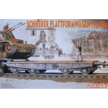 Dragon Model Kit vagón 6069 SCHWERER PLATTFORMWAGEN TYP SSY 1:35