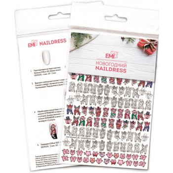 E.Mi Vodolepka Naildress Slider Design 25 Christmas Piggy