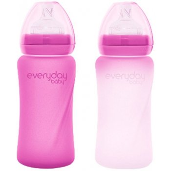 Everyday Baby Láhev sklo senzor pink 240ml