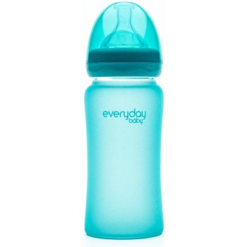 Everyday Baby Láhev sklo senzor turquoise 240ml