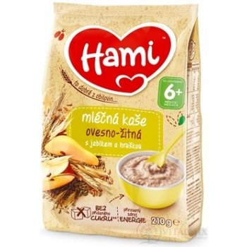 Hami Mléčná kaše ovesno-žitná s jablkem a hruškou 210 g