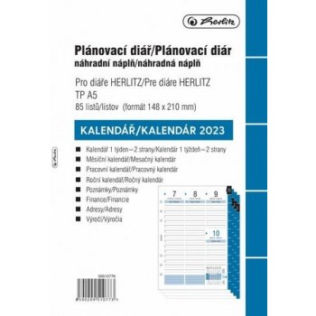 HERLITZ Náplň do kroužkového diáře TP A5 - 2020