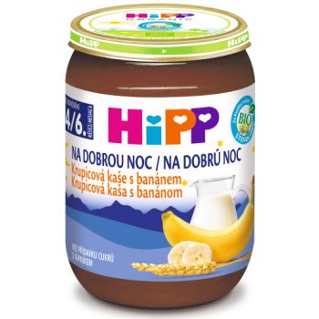 Hipp Bio Mléčná kaše na dobrou noc krupicová s banánem 190 g